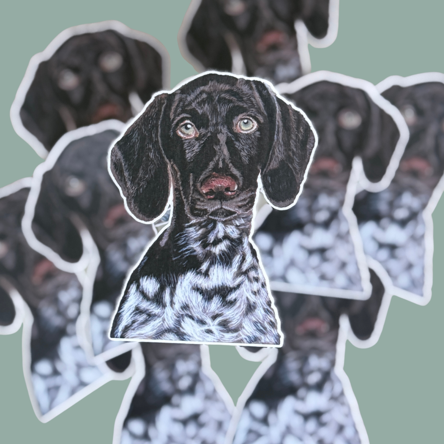 Die-Cut Vinyl Sticker - Baxter the German Shorthaired Pointer