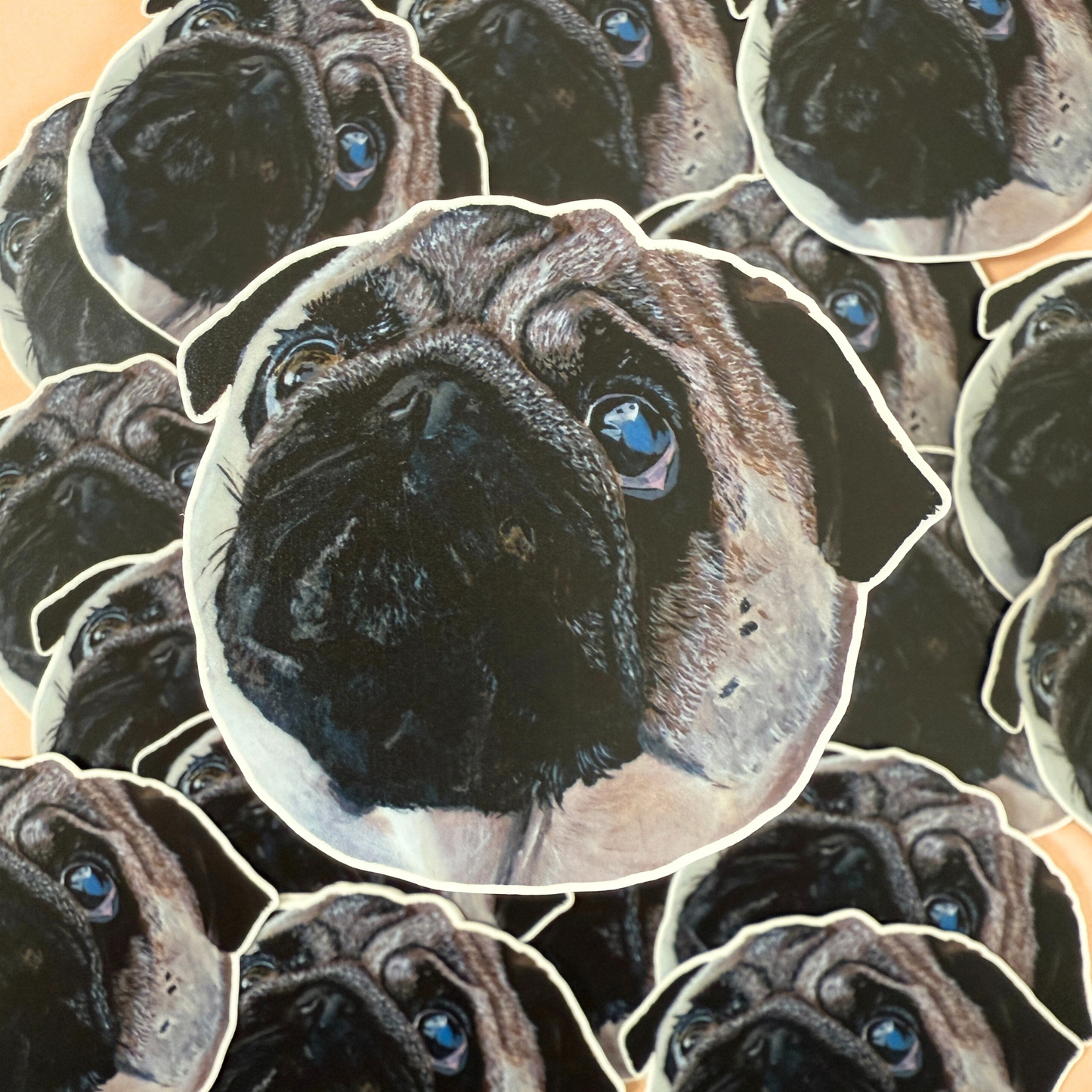 Die-Cut Vinyl Sticker - Milo the Pug