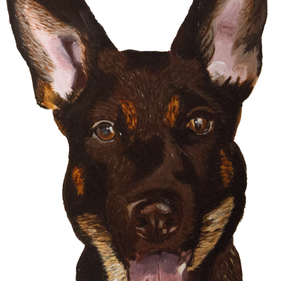 Tasselled Bookmark - Happy the German Shepherd