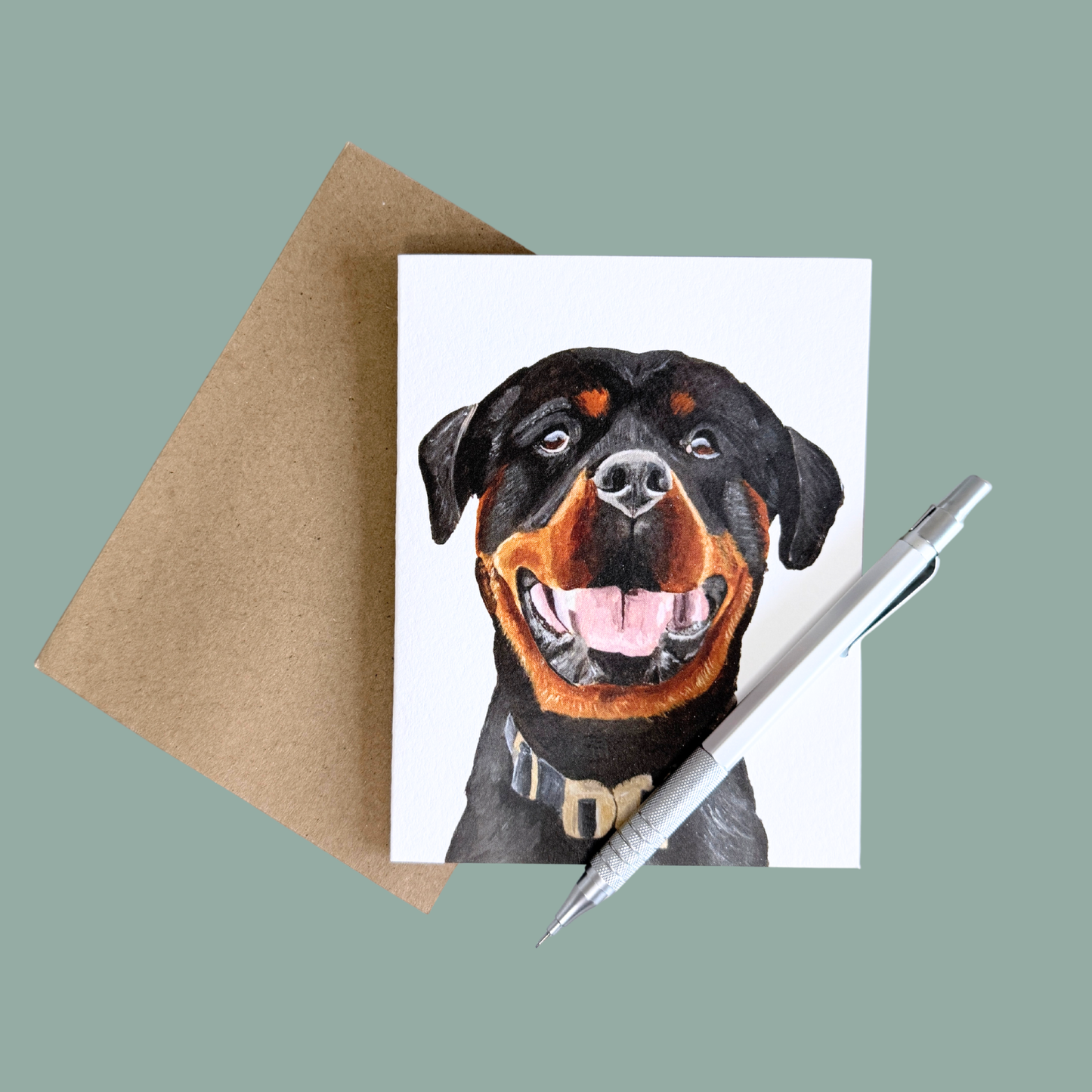 Greeting Card - Gibson the Rottweiler