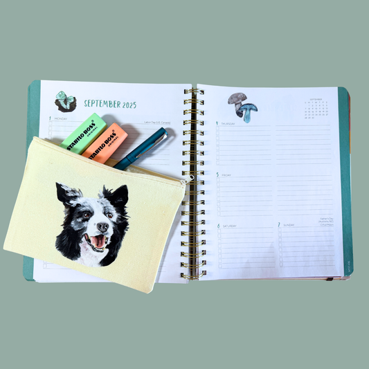 Zippered Pouch - Shep the Border Collie