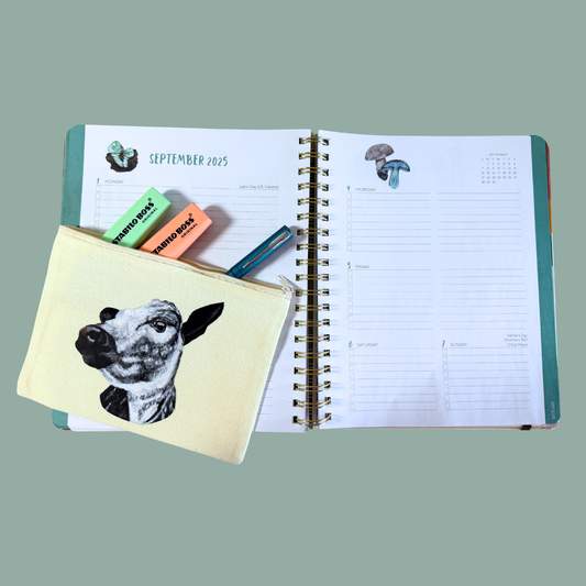 Zippered Pouch - Deja-Moo the Cow