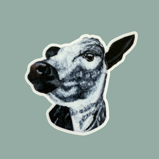 Die-Cut Vinyl Sticker - Deja Moo the Cow