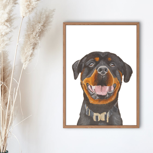 Art Print - Gibson the Rottweiler