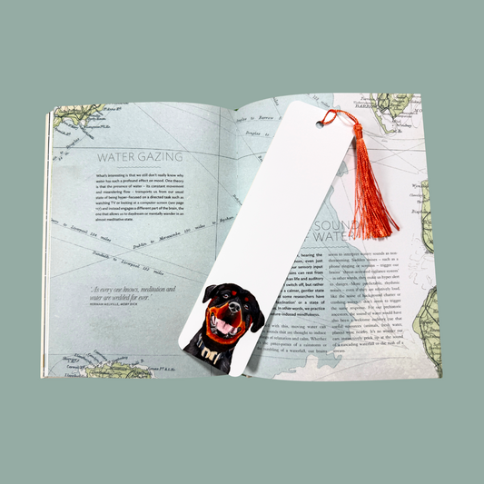 Tasselled Bookmark - Gibson the Rottweiler