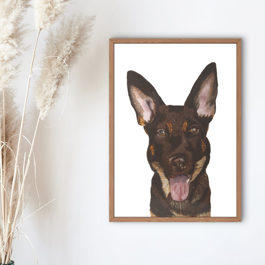Art Print - Happy the German Shepherd