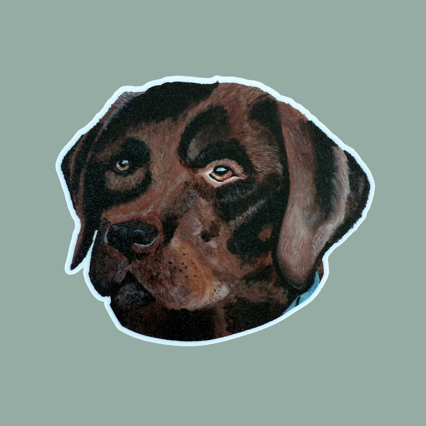 Die-Cut Vinyl Sticker - Hershey the Chocolate Lab