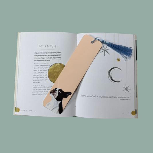 Tasselled Bookmark - Luna the Boston Terrier