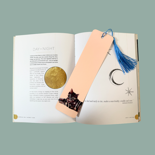 Tasselled Bookmark - Marley the Tabby Cat