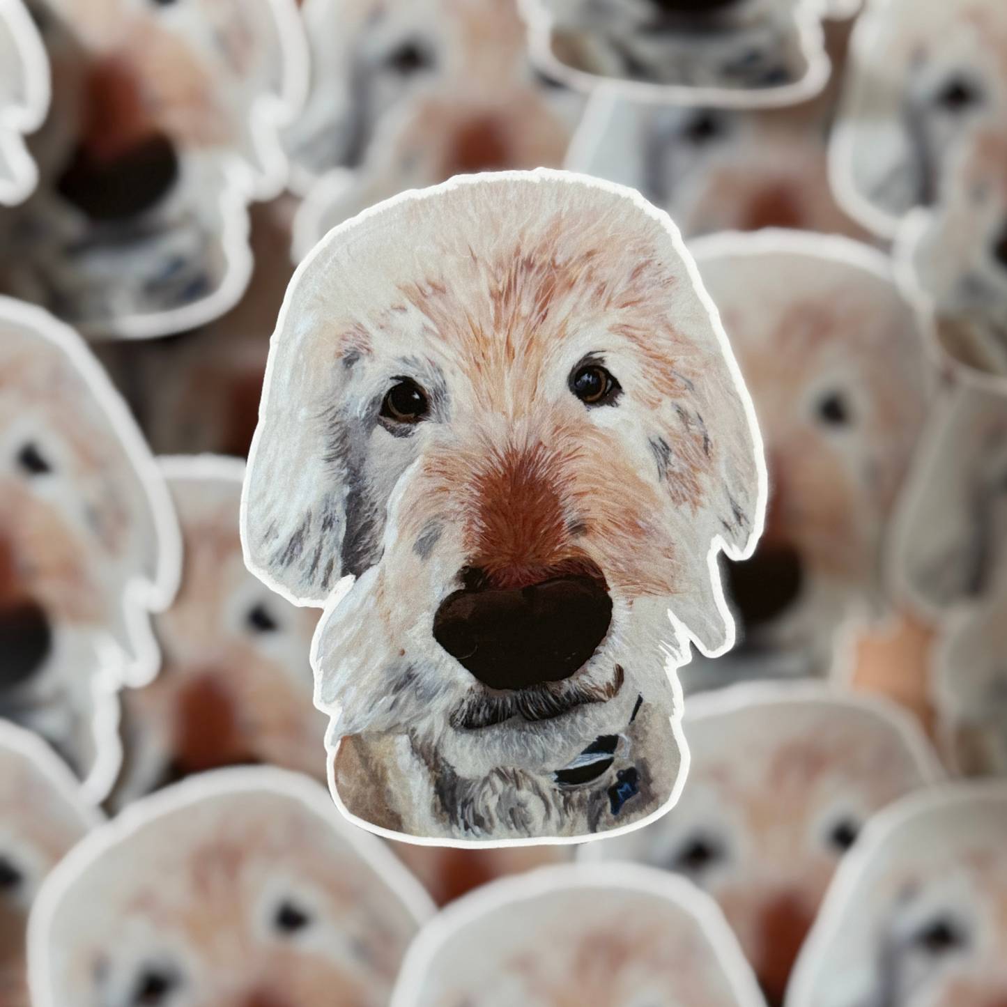 Die-Cut Vinyl Sticker - Marty the Golden Doodle