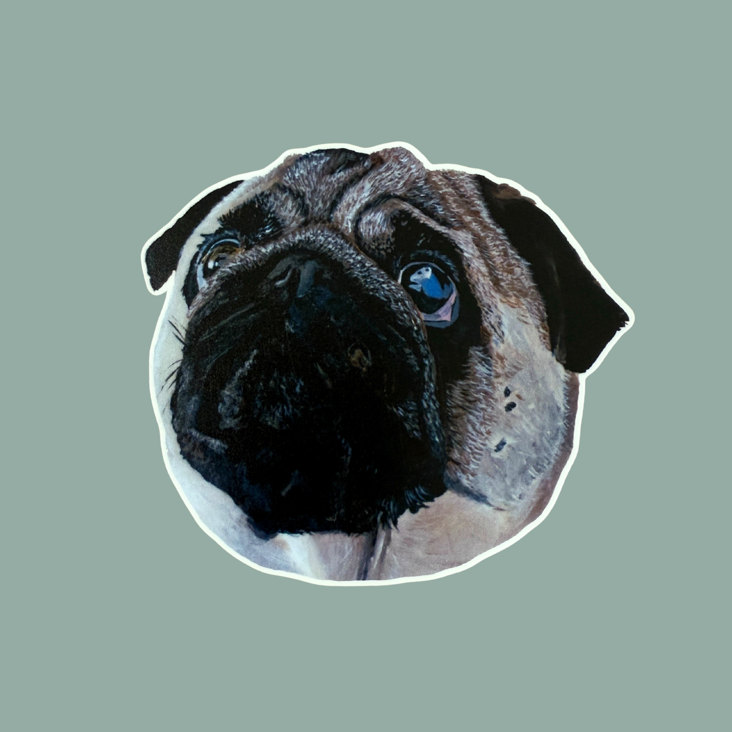 Die-Cut Vinyl Sticker - Milo the Pug