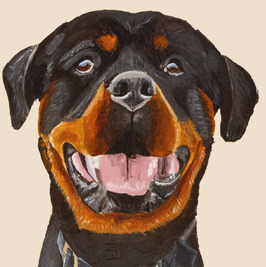 Tasselled Bookmark - Gibson the Rottweiler