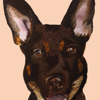 Tasselled Bookmark - Happy the German Shepherd