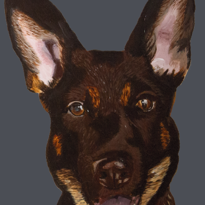 Tasselled Bookmark - Happy the German Shepherd