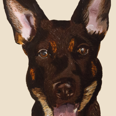 Tasselled Bookmark - Happy the German Shepherd