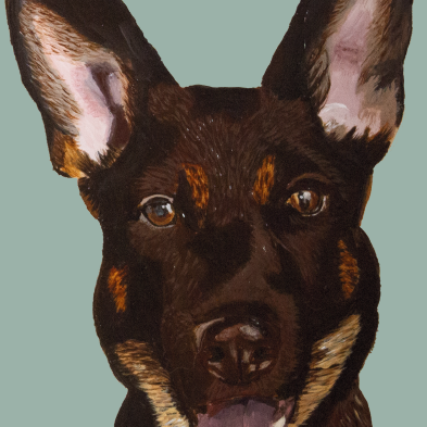 Tasselled Bookmark - Happy the German Shepherd
