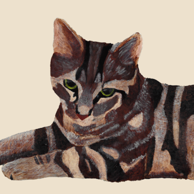 Tasselled Bookmark - Marley the Tabby Cat