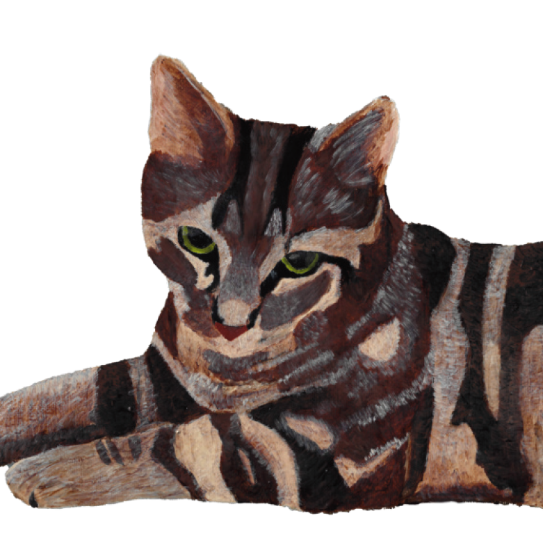 Tasselled Bookmark - Marley the Tabby Cat