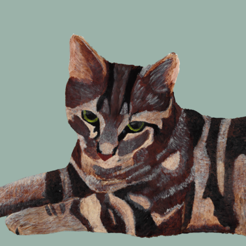 Tasselled Bookmark - Marley the Tabby Cat