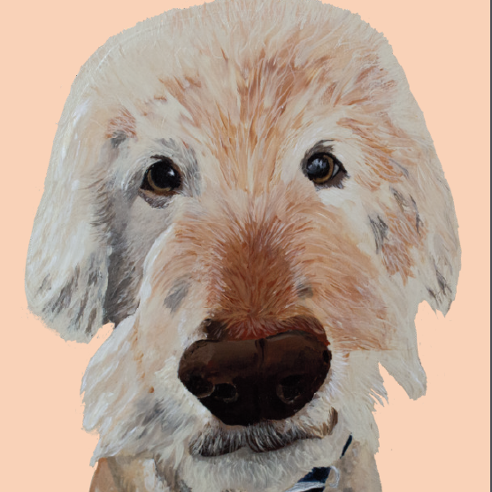 Tasselled Bookmark - Marty the Golden Doodle