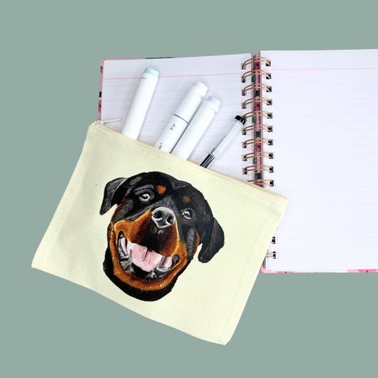 Zippered Pouch - Gibson the Rottweiler