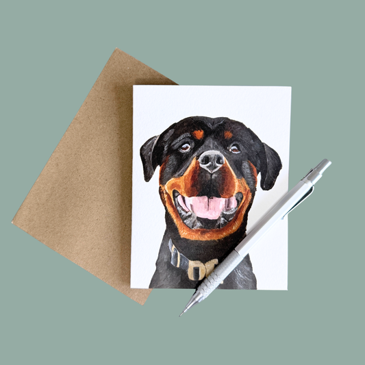 Greeting Card - Gibson the Rottweiler