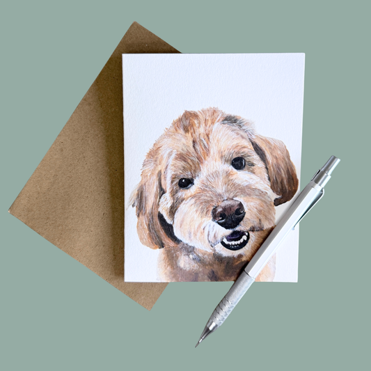 Greeting Card - Poppy the Miniature Golden Doodle